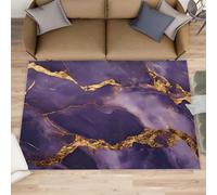 HYGIUID Tapete moderno y lujoso de mármol para puerta de cocina, 60 x 90 cm, diseño de mármol morado abstracto, lavable para pasillo, pasillo, dormitorio, mesita de noche