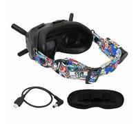 HYGJ TMOM - Correa de cabeza para DJI FPV Goggles V2 y otros máscara de ojal VR ajustable banda elástica para gafas VR (cadena+línea+almohadilla de protección)