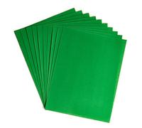Hygloss Green 10 Sheets Papel de Terciopelo, Verde