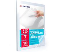 Hygloss Products Hojas de acetato para manualidades, película transparente para proyector, para proyectos de arte y manualidades y aulas, hojas para hacer plantillas, no para impresoras, 8.5 x 11