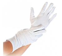 HYGOSTAR Baumwoll-Handschuhe Blanc, M, weiß Länge: 240 mm, Baumwoll-Gemisch, gebleicht, mittelschere - 12 Stück (2715) Marca