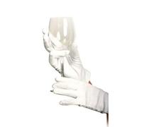 Hygostar Blanc - Guantes de algodón doble (talla M, dobles), color blanco