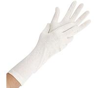 Hygostar - Guantes de algodón extrafuertes (35 cm, talla L), color natural