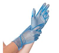 Hygostar Vinyl Gloves Classic Blue Powdered Size L