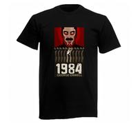 HYGV22DCV 1984 Nineteen Eighty Four George Orwel Men's T Shirt Black XXL