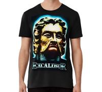 HYGV22DCV Excalibur 1981 Fantasy Adventure MO Mens T Shirt Black L