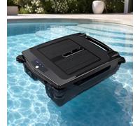 HYHDDM Automatic Cordless Solar Pool Skimmer Cleaner for All Pools, Dual Charging, 2 Speeds, Smart Obstacle Avoidance, 99.9% Debris Removal & IPX7, Strong Suction, 3.4L Waste Drawer