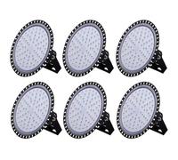 HYHDDM Foco UFO de 300 W for almacén, 24 000 lm, 6500 K, IP65, for garaje, fábrica, taller, gimnasio, 110-240 V, homologado CE(6pcs)