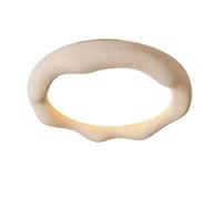 HYHDDM Lámpara de techo LED semiempotrada moderna de resina color crema for dormitorio, estilo wabi-sabi, luz suave y difusa.(Beige,55cm)