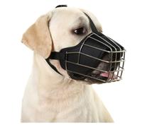 HYHIOTS Bozal de perro para perros medianos y grandes, bozal de metal para perros Pitbull, canasta de alambre para razas grandes, pastor alemán, rottweiler, bastón corso, mastín español