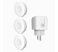 HYHIOTS Enchufe inteligente con mando a distancia Kit Sin baterías 433MHz transmisor inalámbrico Autoalimentado Enchufe inalámbrico 100m 3500W Interruptor inalámbrico para lámpara/ventilador
