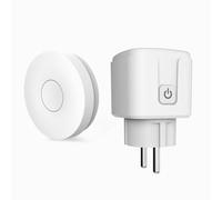 HYHIOTS Enchufe inteligente con mando a distancia, kit sin pilas, 433 MHz, transmisor inalámbrico, corriente automática, 100 m, 3500 W, interruptor inalámbrico para lámpara/ventilador/calentador (1