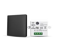 HYHIOTS Interruptor Inalámbrico, 3 Interruptores de Iluminación Inalámbricos Sin Batería Ni Cable de Ida y Vuelta Con Transmisor y Controlador Receptor RF433 10A 240V (Kit 1 Vía)