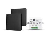 HYHIOTS Interruptor Inalámbrico, 3 Interruptores de Iluminación Sin Batería Inalámbricos de Ida y Vuelta Con Transmisor y Controlador Receptor RF433 10A 240V (Kit 2 Vías)