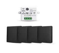 HYHIOTS Interruptor Sin Pilas, 3 Interruptores de Iluminación Sin Cable Va y Viene Con Transmitor y Controlador Receptor RF433 10A 240V (Kit de 4 Vías)