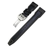 HYHJYMG 20 mm 21 mm 22 mm Fit para IWC Big Pilot IW377714 Spitfire Top Gun Brown Cowhide Strap Genuine Leather Rivet Band