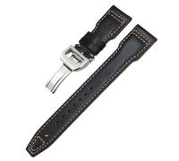 HYHJYMG 20 mm 21 mm 22 mm Fit para IWC Big Pilot IW377714 Spitfire Top Gun Brown Cowhide Strap Genuine Leather Rivet Band