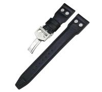 HYHJYMG 20 mm 21 mm 22 mm Fit para IWC Big Pilot IW377714 Spitfire Top Gun Brown Cowhide Strap Genuine Leather Rivet Band