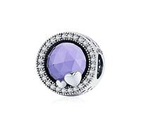 HYHJYMG Accesorios Collar de Plata de Ley 925 Cuentas Colgantes para Collar Cuentas Colgantes DIY Pulsera de Mujer Cuentas para Pulsera Cuentas mágicas de la Ciudad de Cuento de Hadas Púrpura