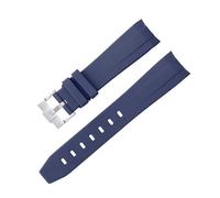 HYHJYMG Correa de Goma Curvada sin Brecha para Omega speega speedmaster Band de reemplazo de la Banda para Mujeres de 20 mm Bandas de vigilancia de Oro Plateado Hebilla Negra Rosa