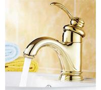 HYHJYMG Golding Cobre Polishing Kitchen Grewet Fregadero de la Cocina Fregadero Cuadrado Mezclador de Agua fría Fregadero de baño Manija Individual Conexión, B (Color: D)
