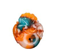 HYHJYMG Hetian Jade PiXiu Dragón Ruyi Colgante Color Jade Suéter Cadena