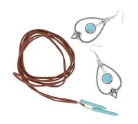 HYHJYMG Joyas turquesas de 1set para Pendientes de Collar para Mujeres Joyas Elegantes para el Cuello para Bodas Diseño Diario elaborado con Materiales para Comodidad y Estilo