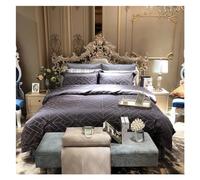 HYHJYMG Juego de Ropa de Cama de Cuatro Piezas Luxury 1400TC Algodón Jacquard Jacquard King Bedding Sedding Sheet Dórdete Cubierta de la habitación de la habitación de Alta Gama Camino de Cuatro