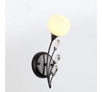 HYHJYMG Lámparas de Pared de luz Luz de Pared de Cristal Lámpara de Noche Lámpara de Comedor Decoración de la Pared Lámpara de Pared iluminación de Pared Apliques Negros E26/E27 Soporte de lámpara