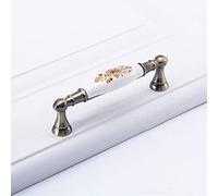 HYHJYMG Manija de cerámica de Flor de Oro Europea, Perilla de Puerta de Armario Simple Moderna, Tiradores Antiguos clásicos, 701,96 MM GP