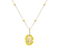 HYHJYMG Muti Beads Collar Sacred Heart para Mujeres Hombres, Vintage Sagrado Color de Collar de Jesús - Colgante de Colorido Corazón Sagrado, Collar de Corazón de Jesús para cumpleaños de Navidad