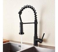 HYHJYMG Puntea Down Kitchen Free de Primavera Matte Matte de Palanca Simple Toque 360 Rotación de 2 vías Rociedad Spray Faucet