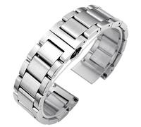 HYHJYMG Reloj Straps 3 Pointer Banda de Reloj de Acero Inoxidable 18 mm 20 mm 22 mm de 24 mm Plegado Matte Despliegue REEMPLAZADO PULLOLA DE RELAJ
