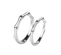 HYHJYMG Sterling Metal Open Finger Ring S925 Sterling Metal Pareja Anillas Abiertas Abiertas Hombres y Mujeres Joyas de Metal de Anillo Simple, Regalos del día de Valenmetale para Anillo de Amantes,