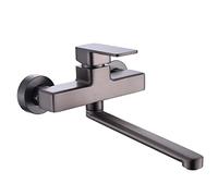 HYHJYMG Toque de Cocina Medón montado en la Pared Fregadero de Cocina Doble Agujero Doble y frío Giratorio de latón de la Cocina Fregadero de la Cocina-D