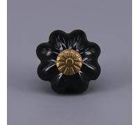 HYHJYMG Youther Una Pieza Estilo Rural Pequeña Forma de Calabaza Perilla de Puerta de Cerámica Gabinete Cajón Armario Tirador Tirador de Porcelana Cómoda Perillas, Gris Claro