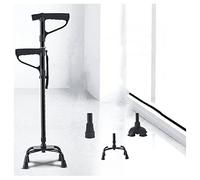 HYHMJ-Bastón Ajustable - Con 360 ° Pivotante Mango Suave Compensado Y Luces LED Unisex Bastón De Caminando, Multiusos Ligero Aleación De Aluminio Antideslizante Antichoque Muleta,Black d