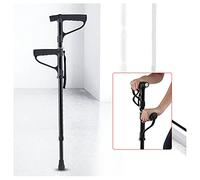 HYHMJ-Bastón Ajustable - Con 360 ° Pivotante Mango Suave Compensado Y Luces LED Unisex Bastón De Caminando, Multiusos Ligero Aleación De Aluminio Antideslizante Antichoque Muleta,Black a