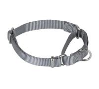 Hyhug Collar de Nailon Resistente para Perros machos y Hembras Grandes, medianos y pequeños, Entrenamiento para Caminar, Uso Diario (S, Gris aguanieve)
