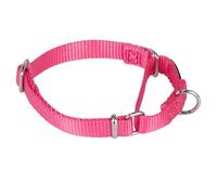 Hyhug Collar de Nailon Resistente para Perros machos y Hembras Grandes, medianos y pequeños, Entrenamiento para Caminar, Uso Diario (pequeño, Rosa Caramelo)