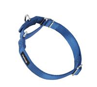 Hyhug Collar de Nailon Resistente para Perros machos y Hembras Grandes, medianos y pequeños, Entrenamiento para Caminar, Uso Diario (Grande, Azul clásico)