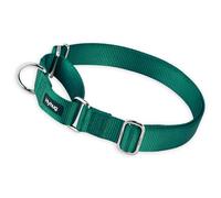 Hyhug Collar Martingale para perros extra grande, verde, a prueba de escapes, nailon resistente, duradero, sin tirones, ideal para entrenamiento y paseos diarios