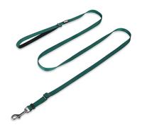 Hyhug Correa de Longitud Ajustable con Nylon Duradero y manija Forrada de Neopreno súper Suave para Perros Uso Diario para Caminar y Entrenamiento Profesional (Ajustable Pequeño S, Verde Oscuro)