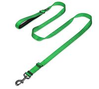 Hyhug Premium actualizado Ajustable Entre 110CM y 180CM Correa Larga con asa Acolchada cómoda y Correa de Nylon Resistente - para Perros Grandes, medianos (Ajustable Grande L, Verde Lima)
