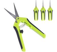 Hyindoor 3 Tijeras de Podar Pequeñas con Cuchilla Curva y Afilada Tijeras Jardinería de Mano con Hojas de Acero Inoxidable para Flores y Plantas (3 Juegos)