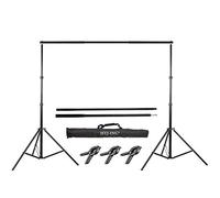 HYJ-INC Soporte de Fondo Ajustable para Estudio fotográfico de 10 pies con Kit de Soporte de Fondo y Soportes para telón de Fondo
