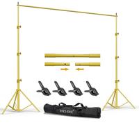 HYJ-INC Soporte de Fondo Ajustable para Estudio fotográfico de 10 x 9 pies (Ancho x Alto), Kit de Soporte de Fondo Ajustable con Abrazaderas, Bolsa de Transporte para fotografía, videofiestas, Bodas,