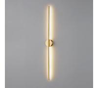 HYJAUSXB Aplique de Pared LED Moderno de latón, Pantalla acrílica Minimalista, lámpara de tocador de Cobre Antiguo para baño, diseño Lineal, Elegante luminaria para decoración del hogar.