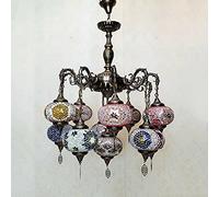 HYJAUSXB Lámpara clásica de Lujo, E27, Estilo Retro, romántica, turca, líquida, para cafetería, Club, Restaurante Occidental, Bronce 11