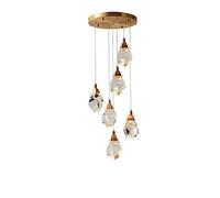 HYJAUSXB Lámpara Colgante de Cristal Moderna con diseño Vintage de Gotas de Lluvia Doradas para una iluminación Elegante en el vestíbulo, el Comedor y la Isla de la Cocina.